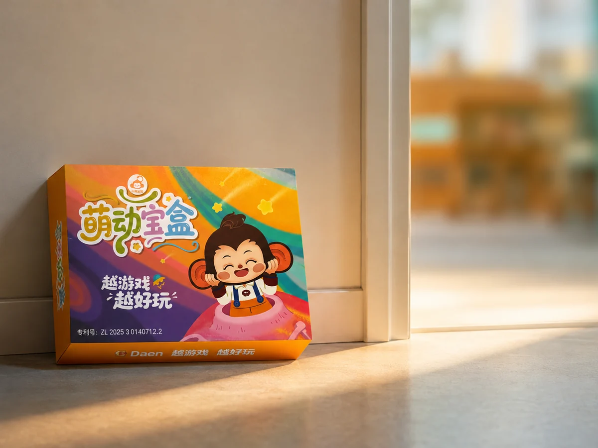 萌动宝盒摆在明亮的语言教室入口